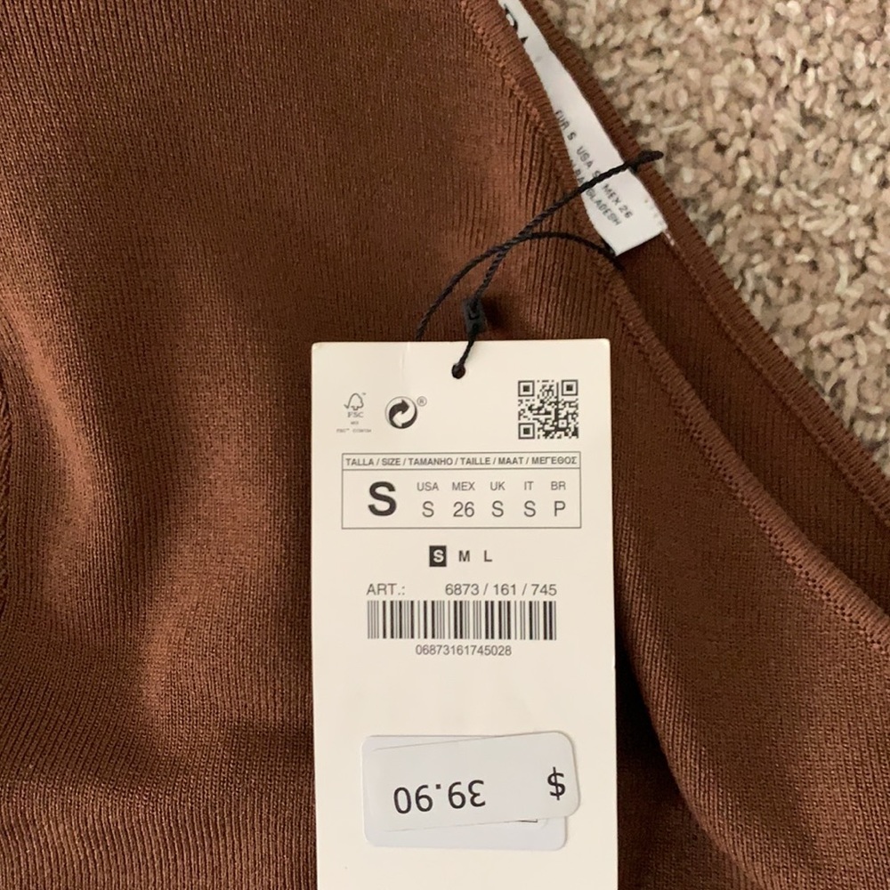 ZARA CUT OUT KNIT TOP - Picture 4 of 5